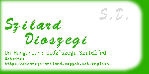 szilard dioszegi business card